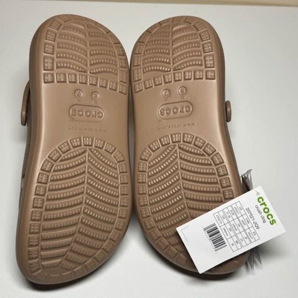 Crocs Classic Crush Clogs Latte Tan Platform Unisex M5 / W7 NWT - Picture 5 of 7